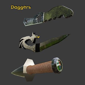 Three Stylized Daggers