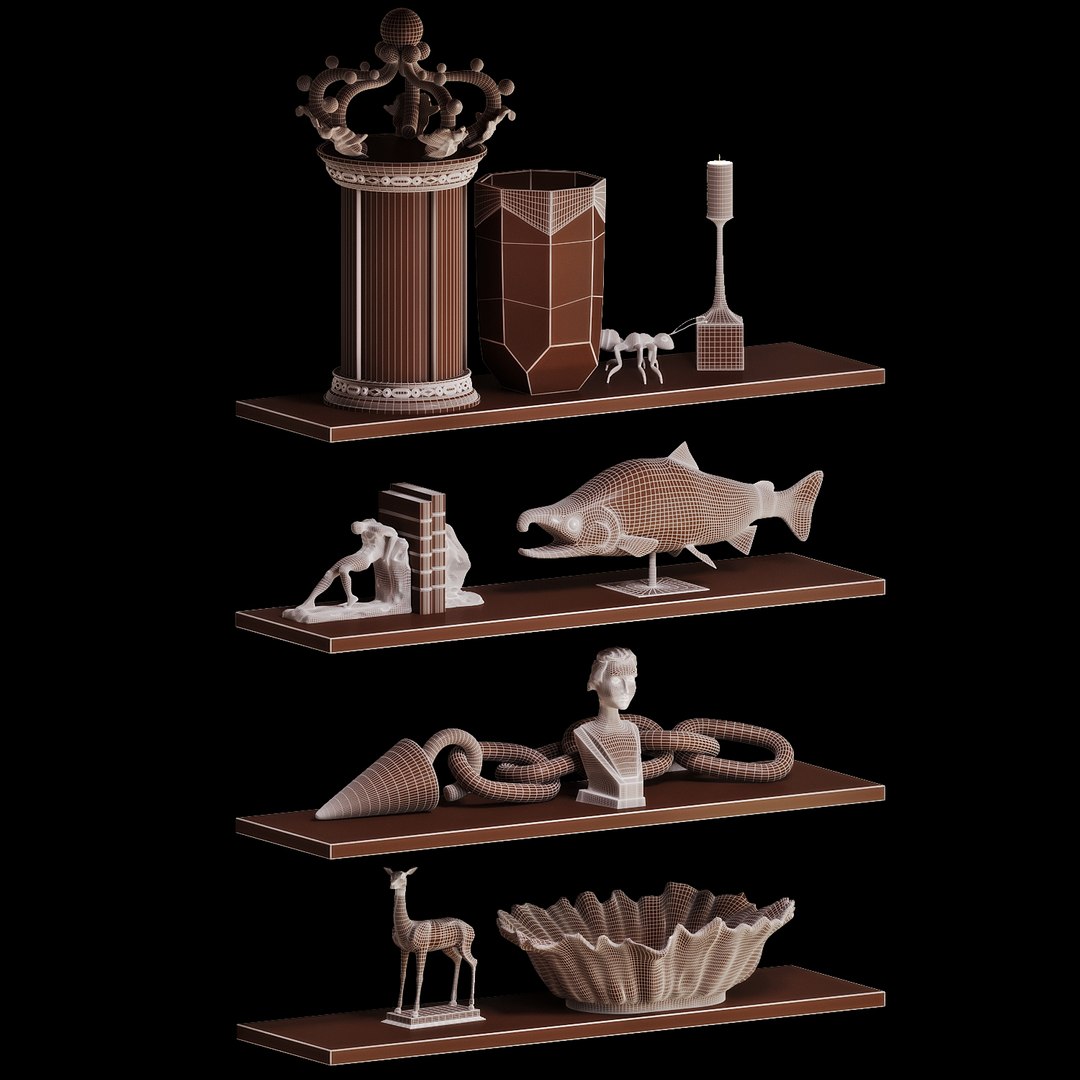Decorative Set 3 Model - TurboSquid 1602318