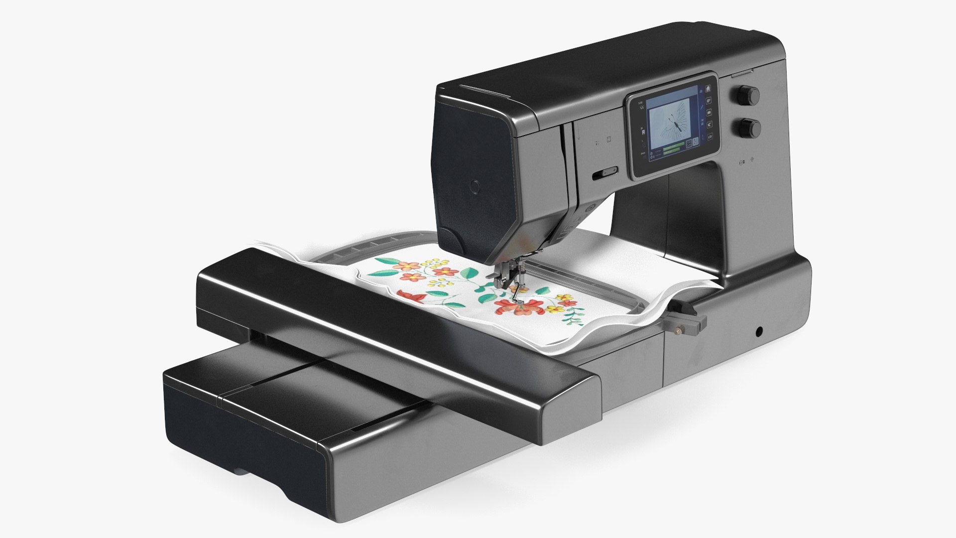 Embroidery Machine Black Screen On 3D model preview