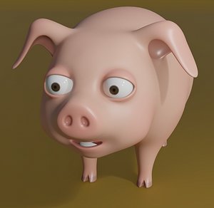 3D Stylized Pig model
