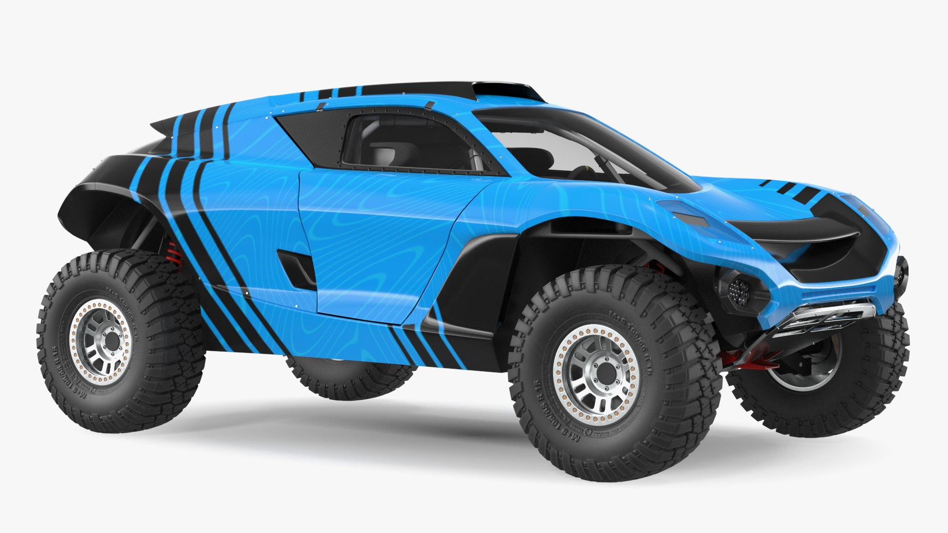 Off Road Racing Electric SUV Clean 3D model preview