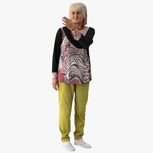 3D Victoria Casual Spring Interacting Pose 02 Pointing