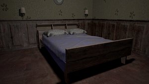 3D model bedroom room indoors