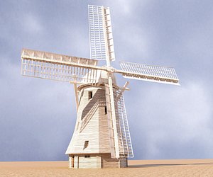 3D model holland windmill