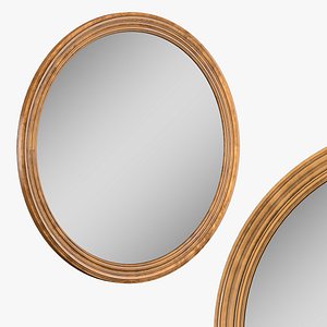 BAROQUE GILT ANTIQUED GLASS ROUND MIRROR