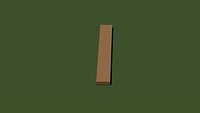 Low Poly Board 200cm 20cm 5 cm