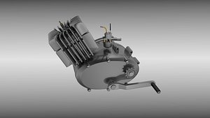 Two stroke moped motorcycle engine