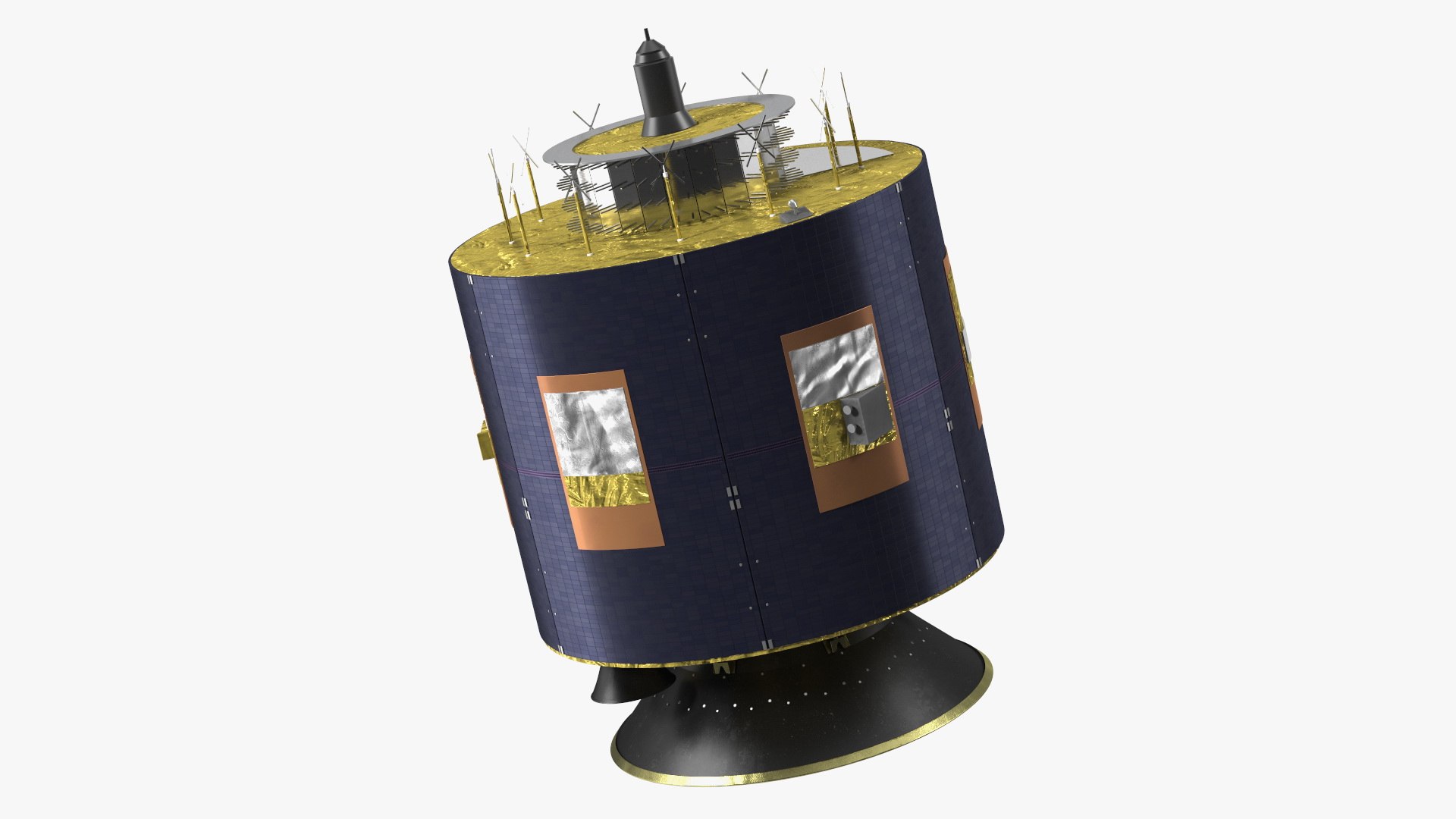 Meteosat Second Generation Satellite 3D model preview