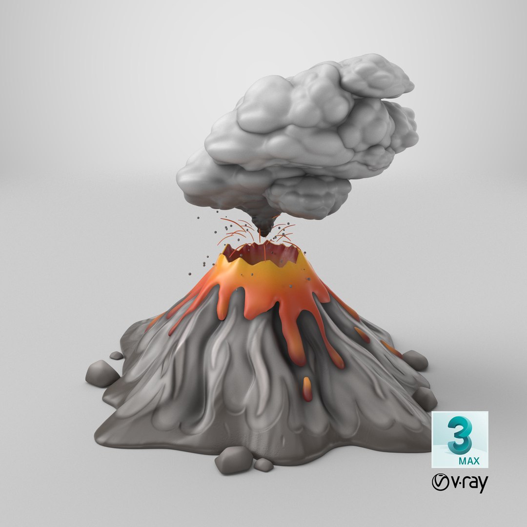 3D Gray Stylized Erupting Volcano with Lava and Smoke https://p.turbosquid.com/ts-thumb/t2/qfGmOi/mr/stemcell_max_vray_render/png/1727454635/1920x1080/fit_q87/ef1dd869302578c4c5aa0fe2d3383594ec232aae/stemcell_max_vray_render.jpg