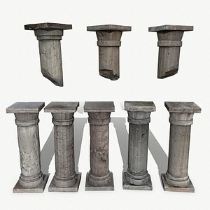 rome stone pillar 3D model