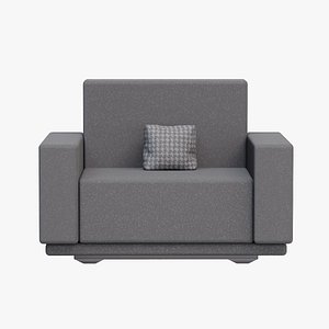 3D model Modern Boxy Sofa Design
