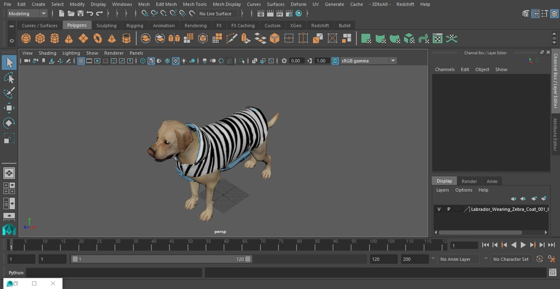 Labrador Wearing Zebra Coat 3D model https://p.turbosquid.com/ts-thumb/t3/6DrX9B/et/labradorwearingzebracoat3dmodel023/jpg/1678701441/1920x1080/fit_q87/8d5781ac84fe9e16a132678fddd85d5d452eff36/labradorwearingzebracoat3dmodel023.jpg