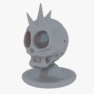3d model skull punk