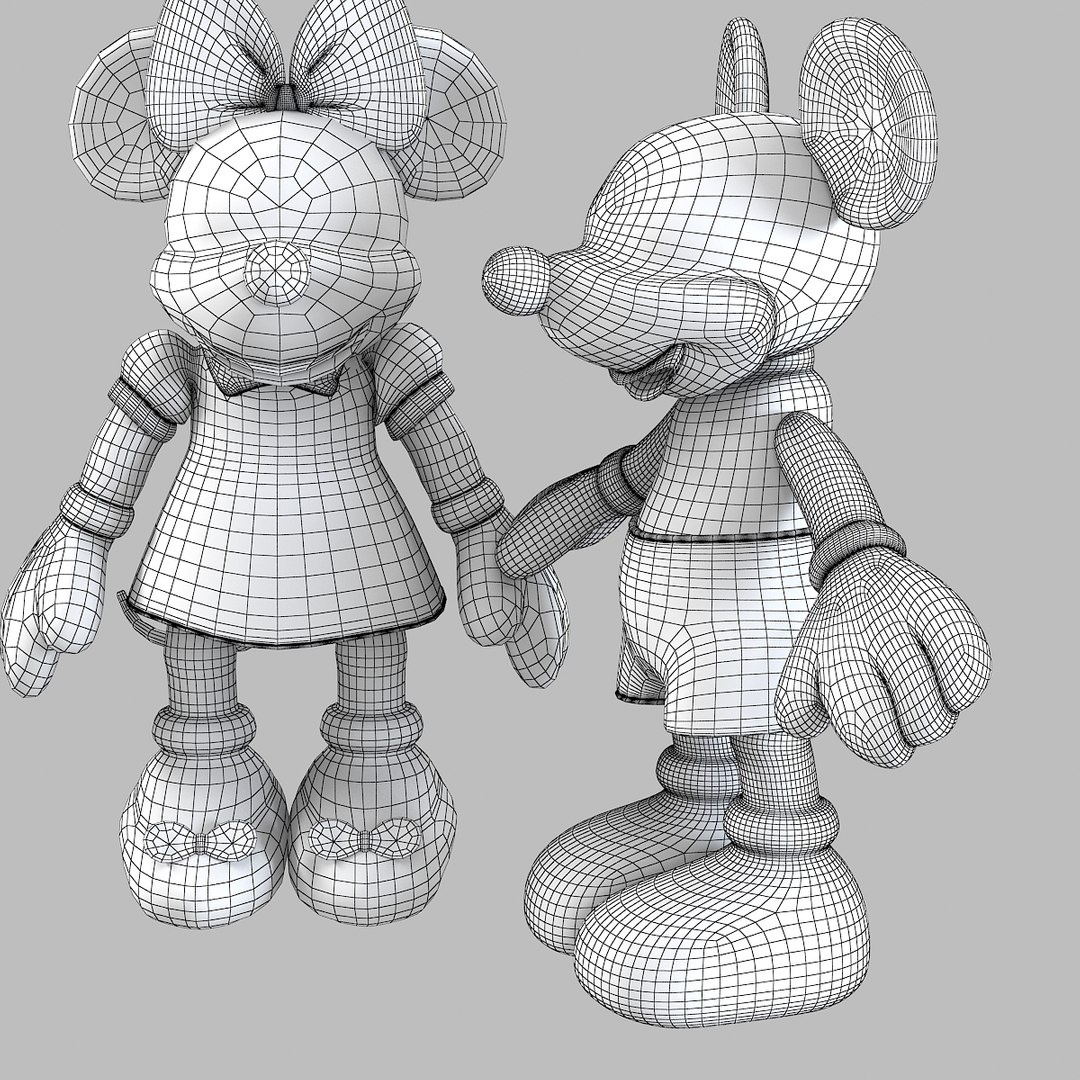 3d Model Mickey Mouse Family