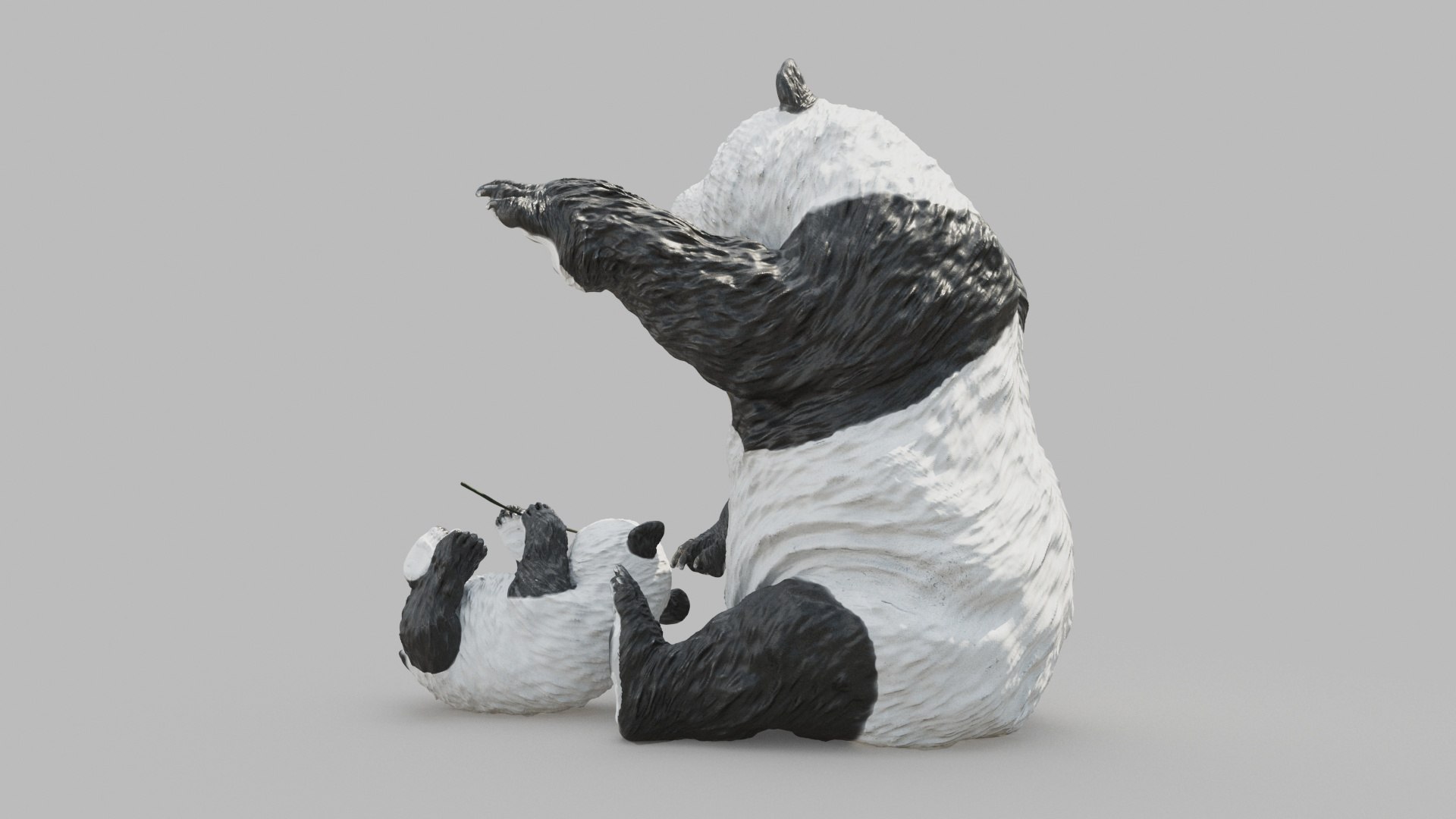 3D Pandas Statue - TurboSquid 1832330