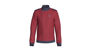 Men Stand Collar Zip Jacket 3D model