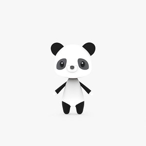 Urso panda dos desenhos animados Modelo 3D $9 - .stl .obj .blend