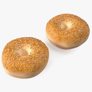 3D Bagels with Sesame Seeds model