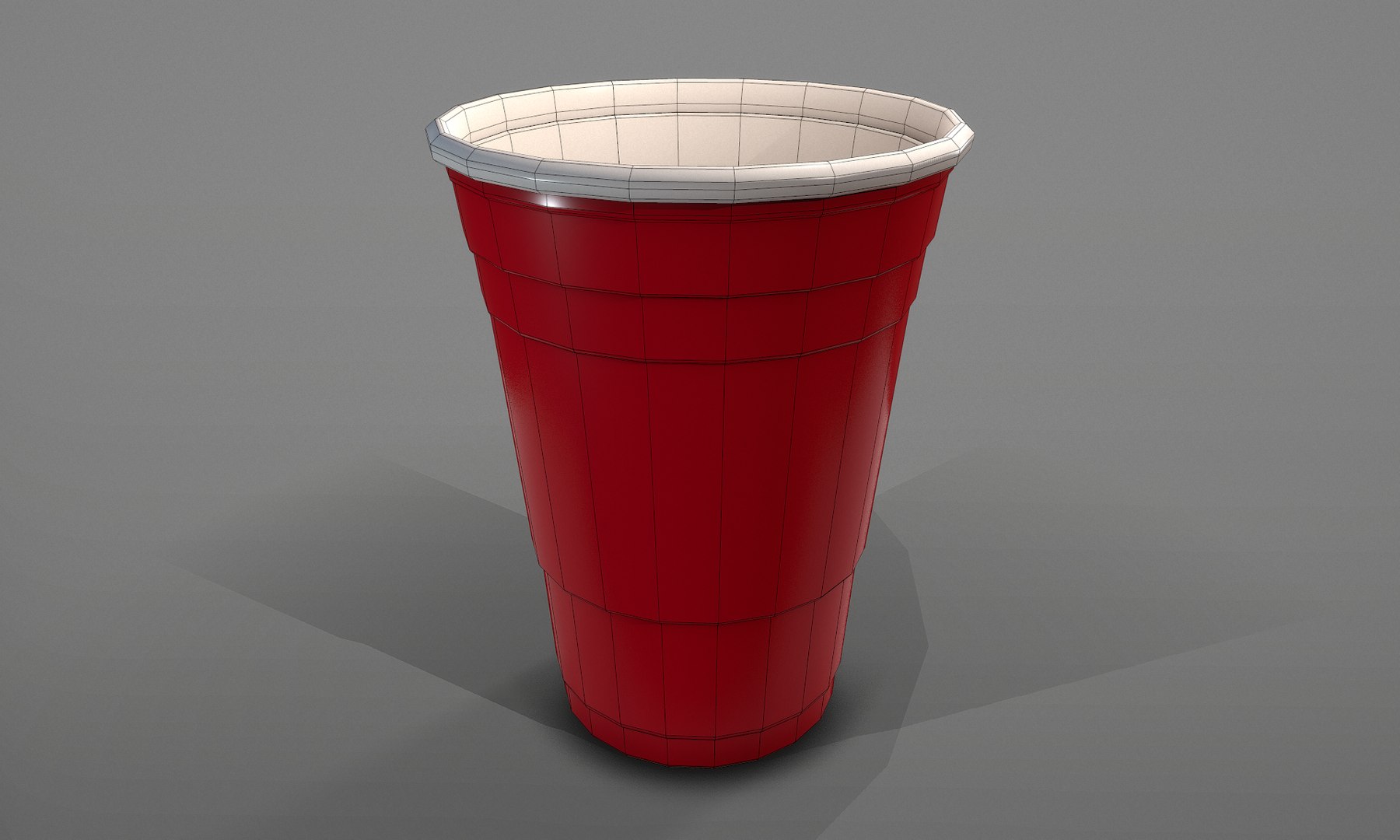 3D Red Beer Pong Plastic Solo Cup https://p.turbosquid.com/ts-thumb/t3/MXoCvy/sx/turntablecolourwireframe_00001/png/1669834497/1920x1080/fit_q87/9d9ea962a64e686be624829cac25517449a492d9/turntablecolourwireframe_00001.jpg