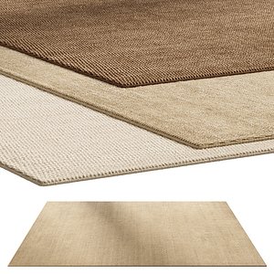 RH Gaya Linen Wool Rug 3D