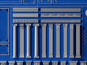 Classic Wall Panels Moldings Set