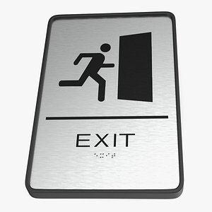 Exit Sign 3D Models for Download | TurboSquid