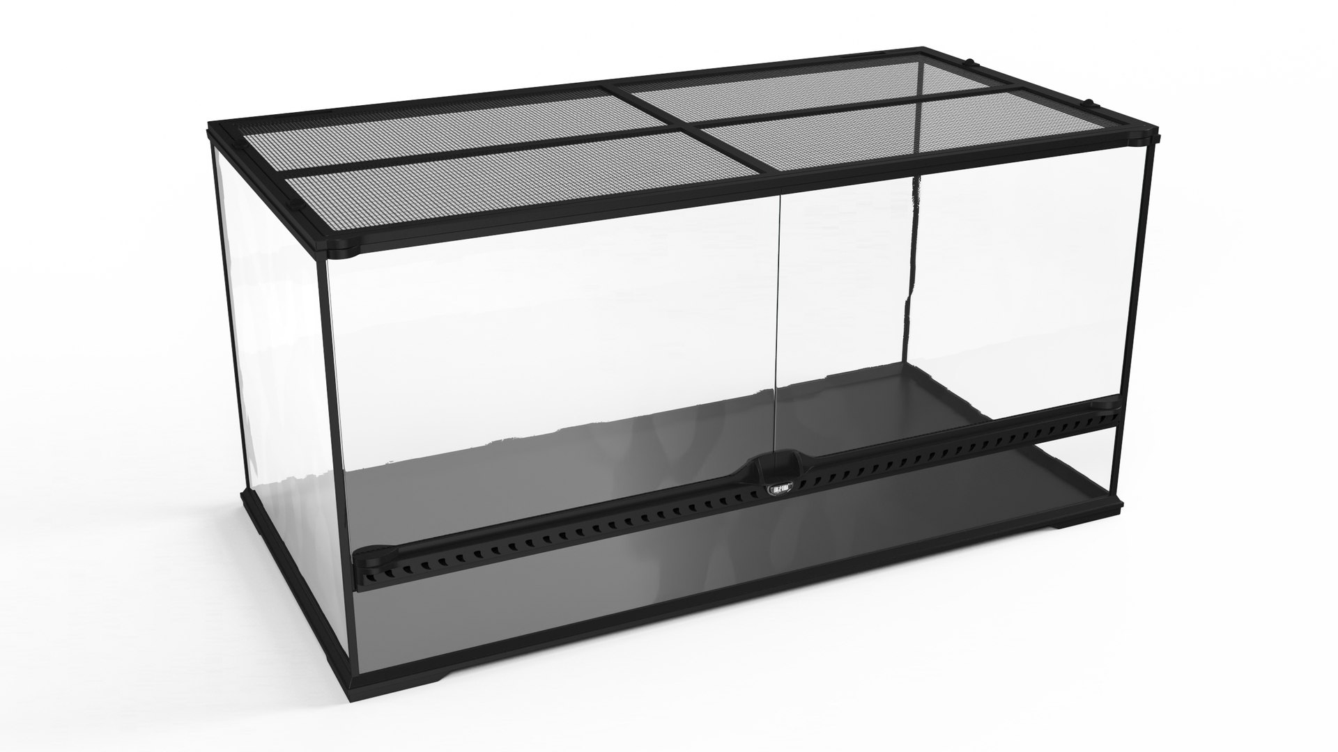Empty Long Terrarium for Exotic Animals 3D model preview