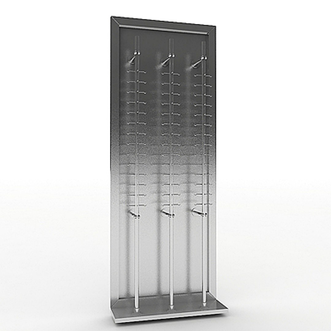 3d model metallic glasses rack display