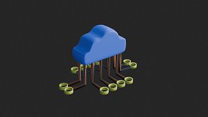 cloud network 3D model