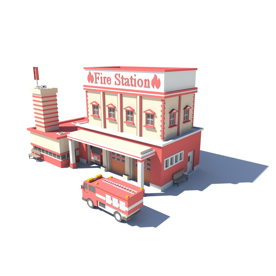 3D Firestation01 Model - TurboSquid 1373308