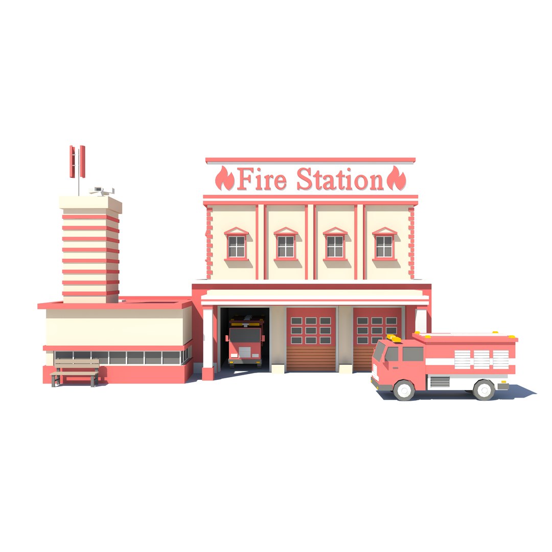 3D Firestation01 Model - TurboSquid 1373308