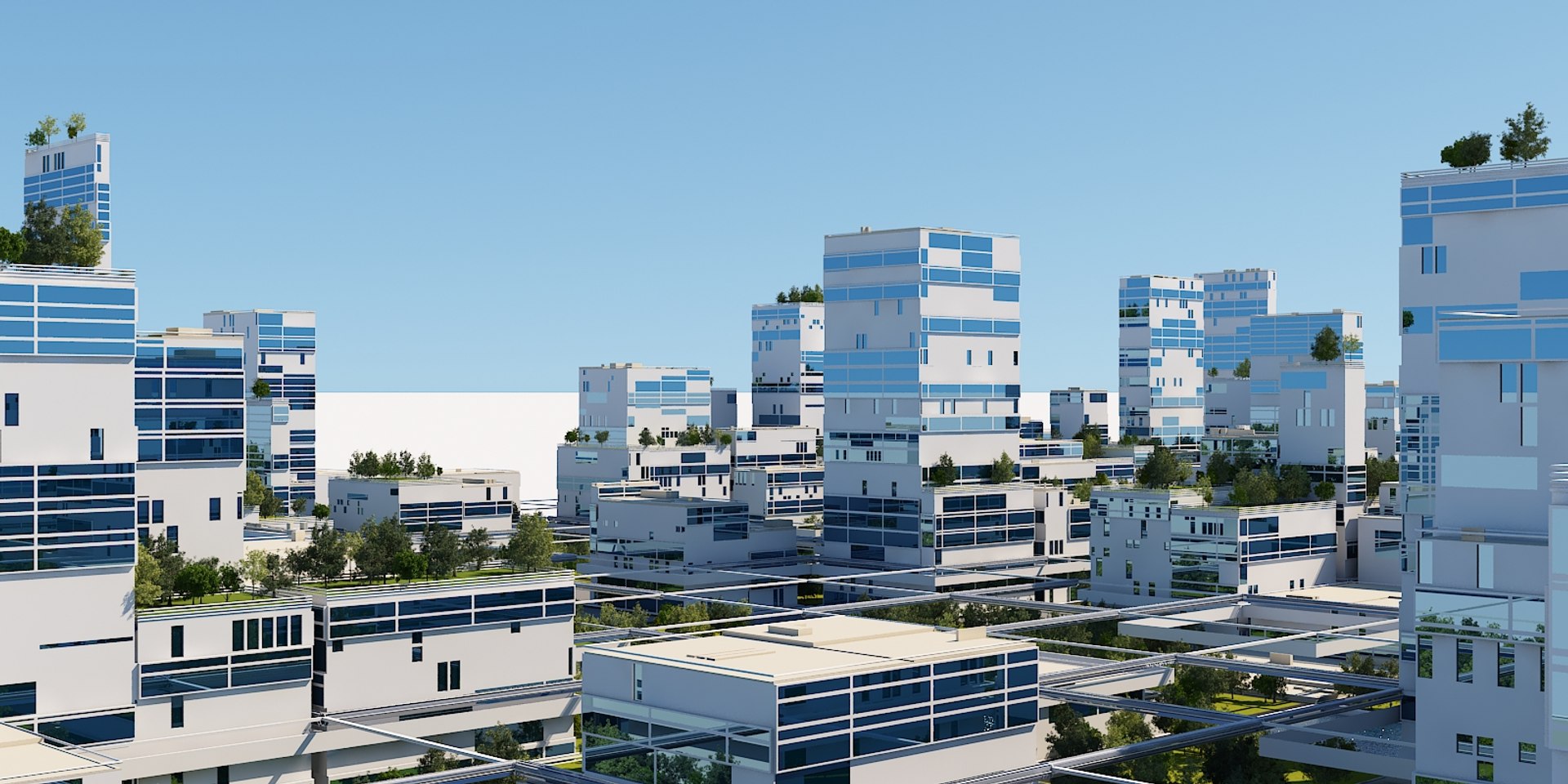 3D Futuristic City Cityscape Model - TurboSquid 1452679