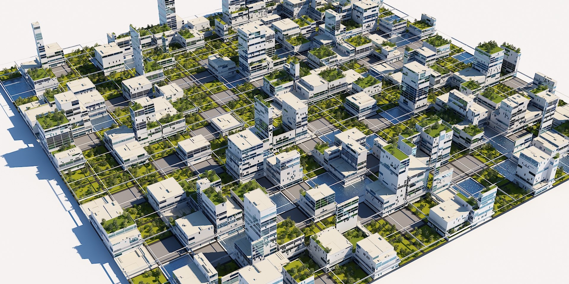 3D Futuristic City Cityscape Model - TurboSquid 1452679