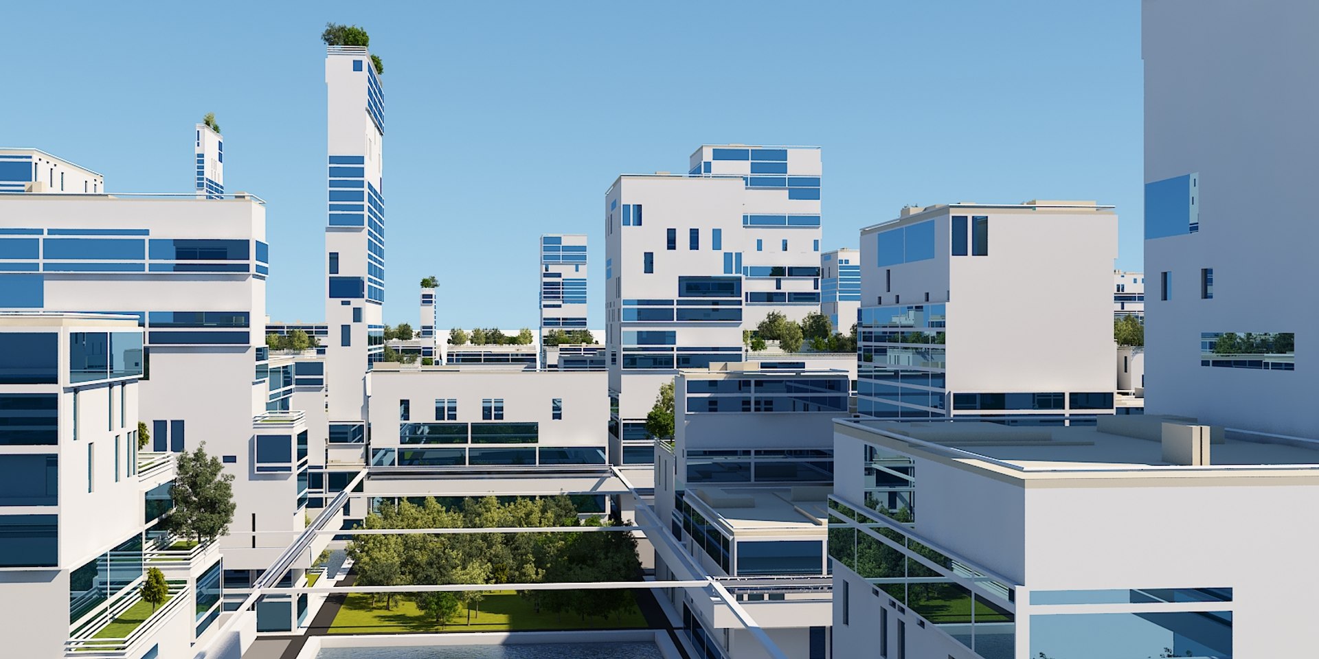 3D Futuristic City Cityscape Model - TurboSquid 1452679