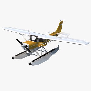 Cessna 150 Seaplane Rigged 3 3D Model