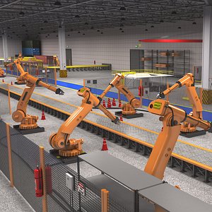 Massive Modular Robot Factory 3D model
