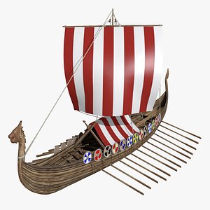 3d viking ship drakkar