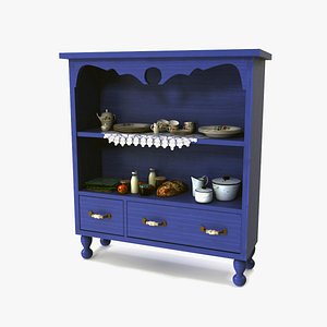 3D model Cupboard Blue-new