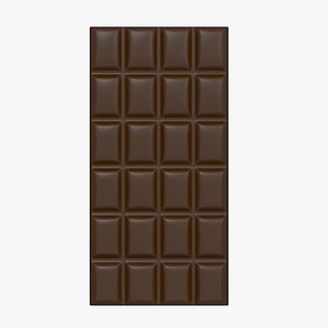3D chocolate brown bar