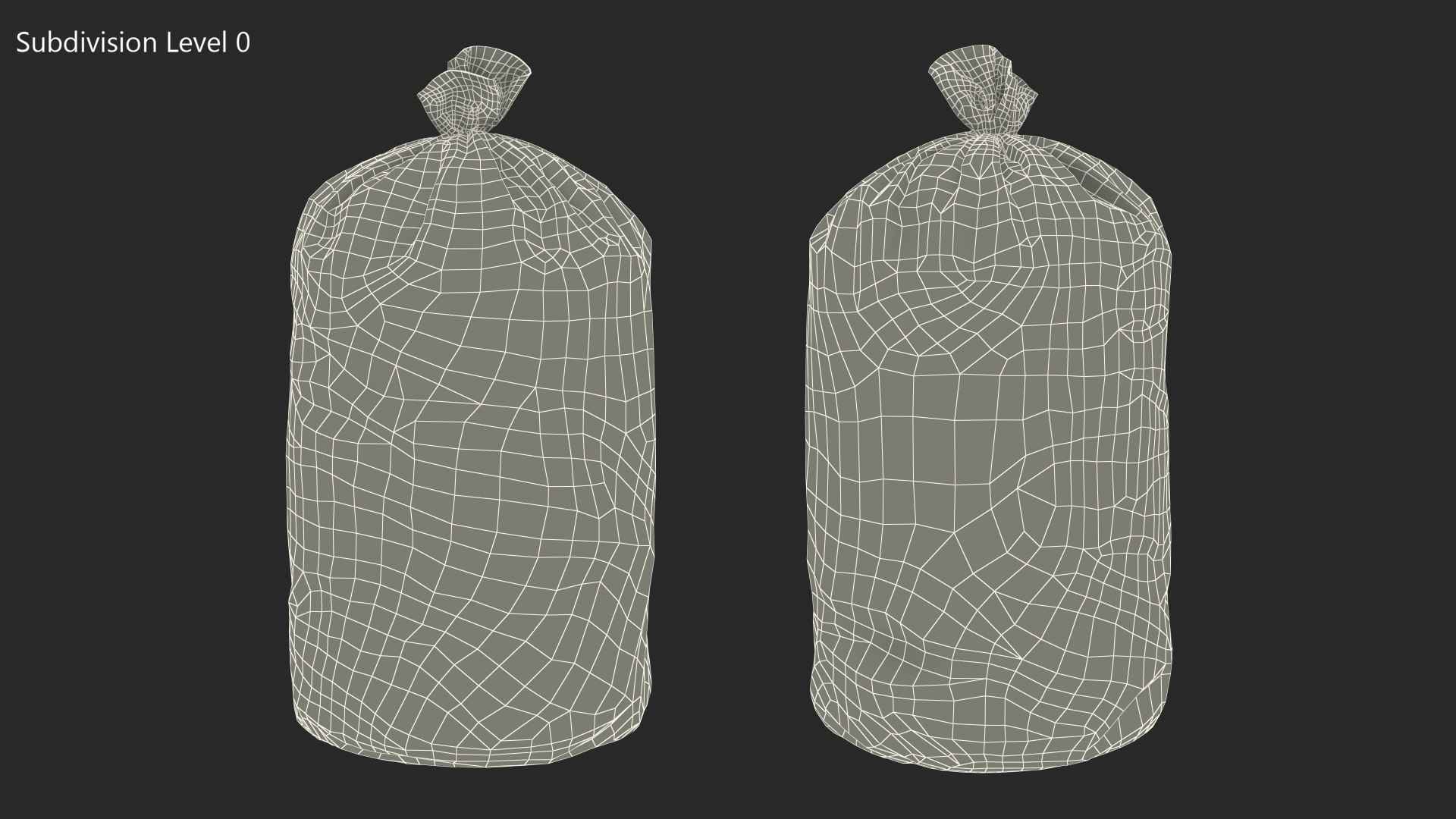 3D Tied Closed Black Trash Bags - TurboSquid 1852931