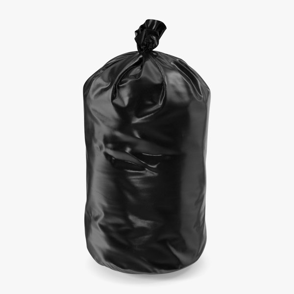 Tied Closed Blue Rubbish Bag Small 3D model - TurboSquid 1839931