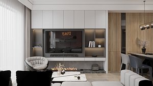 3D Living- Kitchen room
