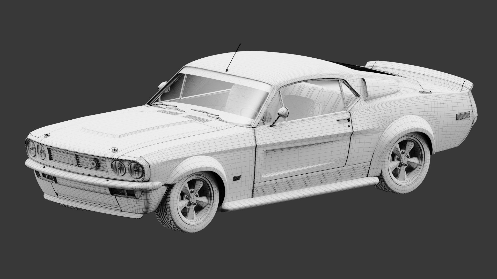 3D Classic Vehicle 01 3 Different Material Game Ready Car Model