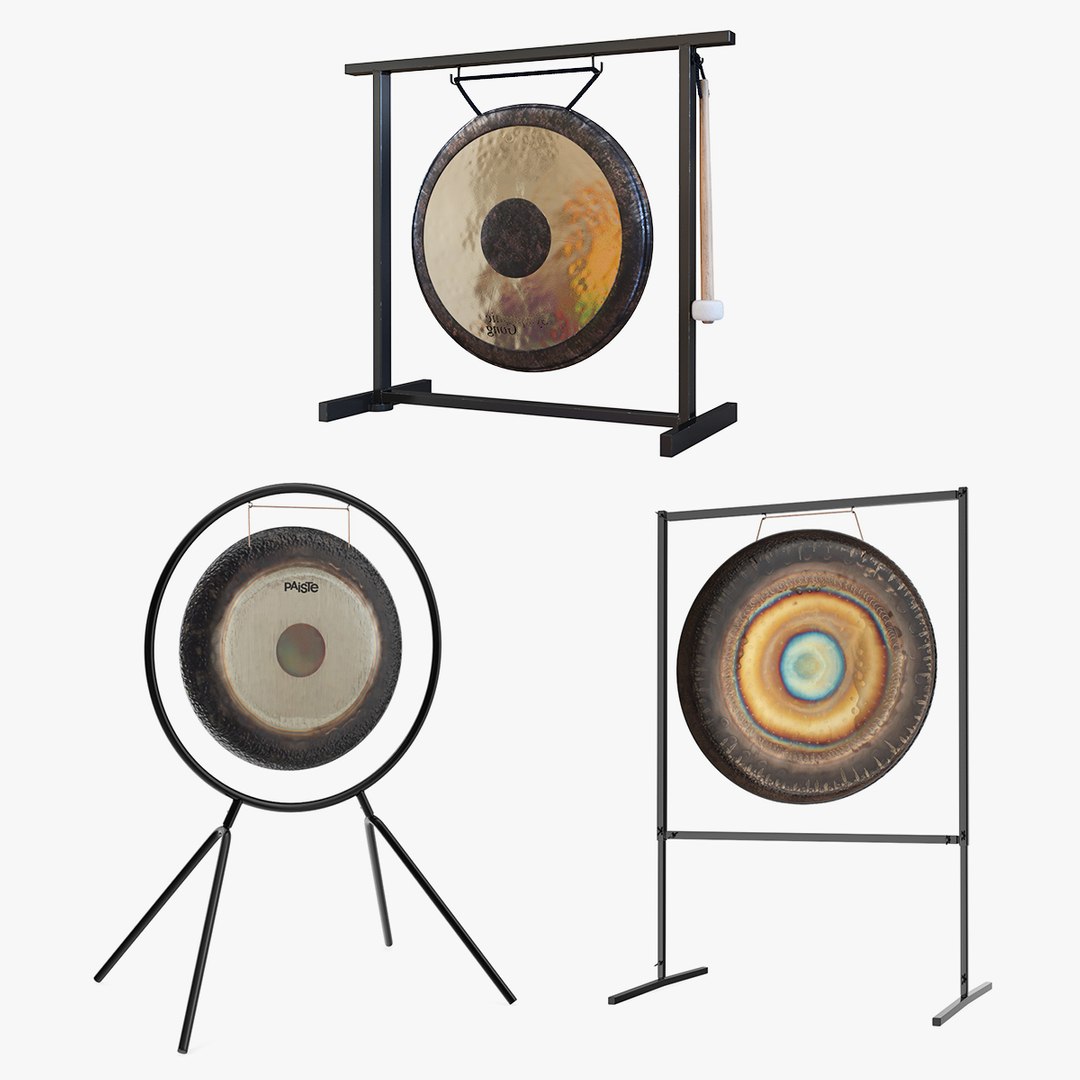 Gongs Collection 3D model preview