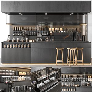 3D urban coffee shop