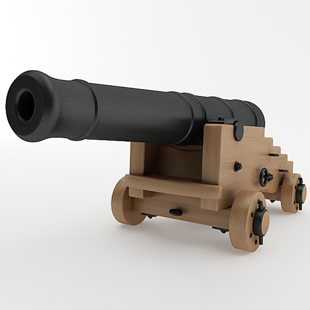 24 pounder naval cannon 3D model - TurboSquid 1299226