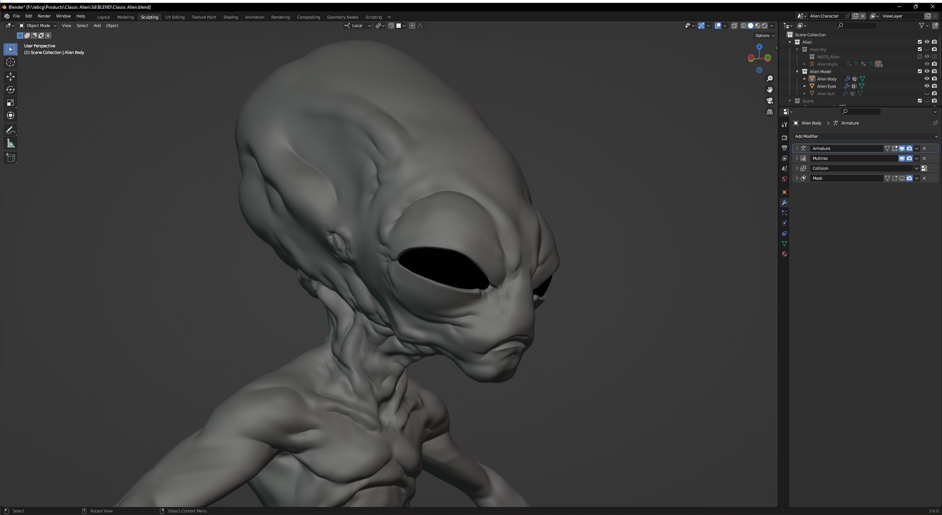 3D Classic Alien model https://p.turbosquid.com/ts-thumb/t3/y270hA/jx/classicaliensculpting01/png/1697426223/1920x1080/fit_q87/d2bc4d989461fa8ab85afaee342b0c18dac25537/classicaliensculpting01.jpg