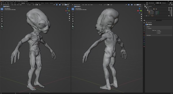 modelo 3d Extraterrestre clásico - TurboSquid 2139080