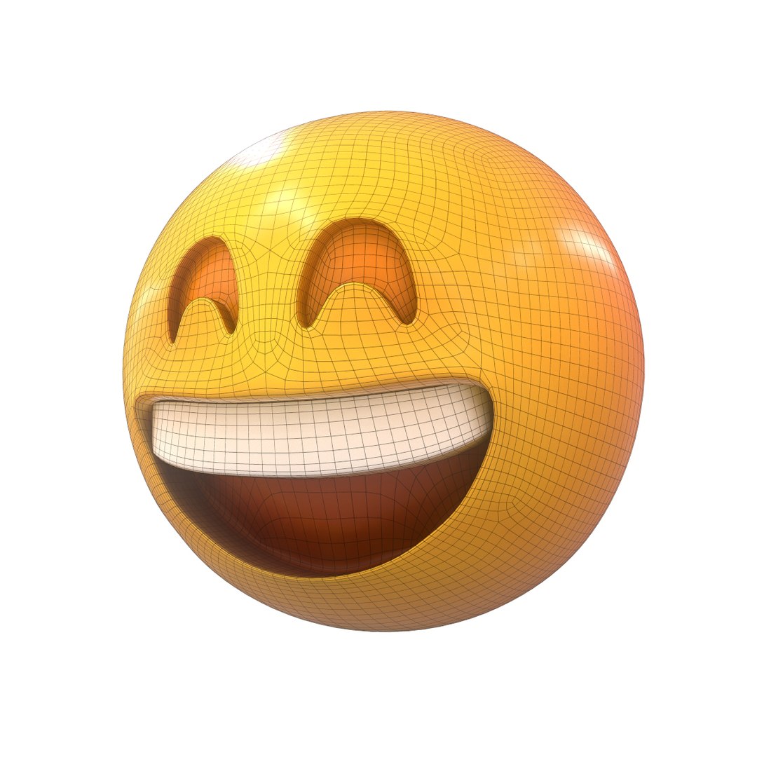 3D Emoji Grinning Face Smiling Model - TurboSquid 1400125