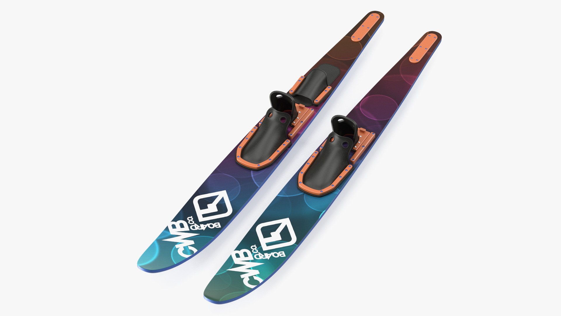 Adult Waterskis 3D model preview